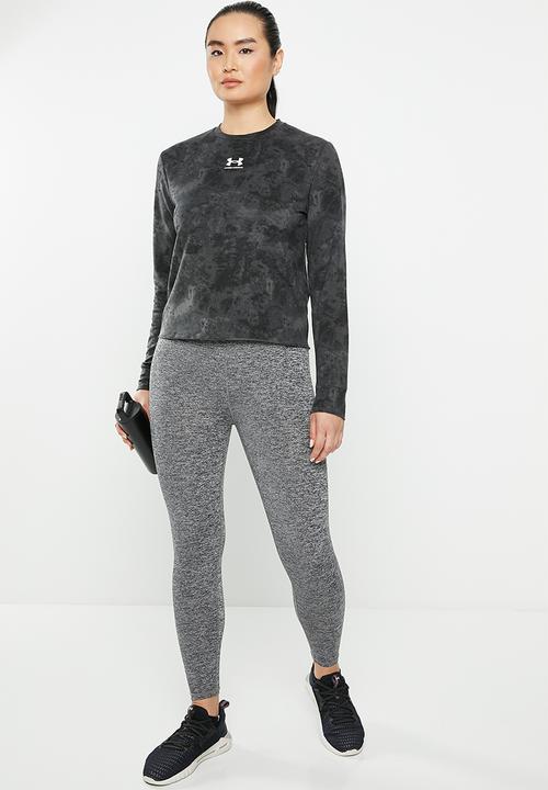 Under Armour - Rival terry print crew - black/white