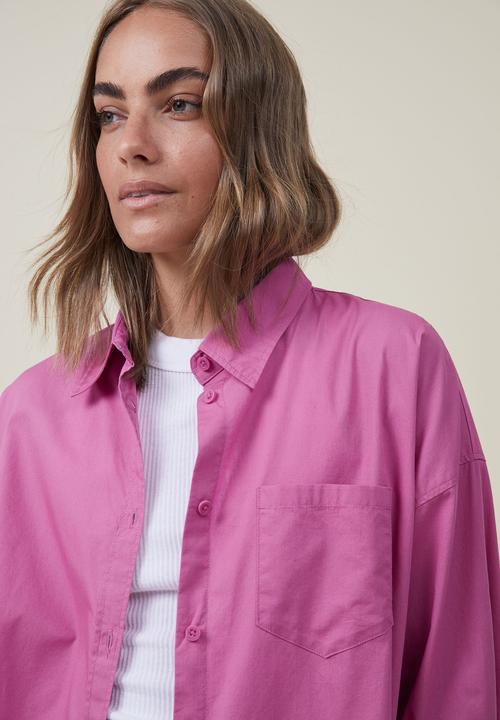 Cotton On - Dad shirt - magenta