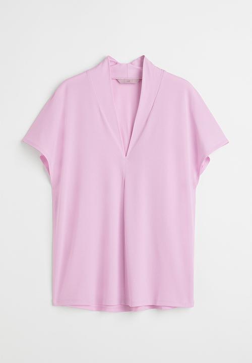 H&M - V-neck top - light pink