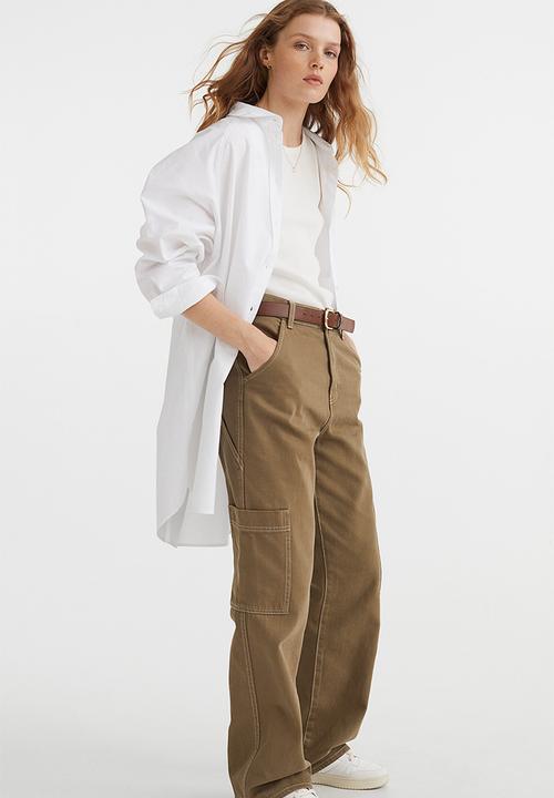 H&M - Oversized oxford shirt - white 