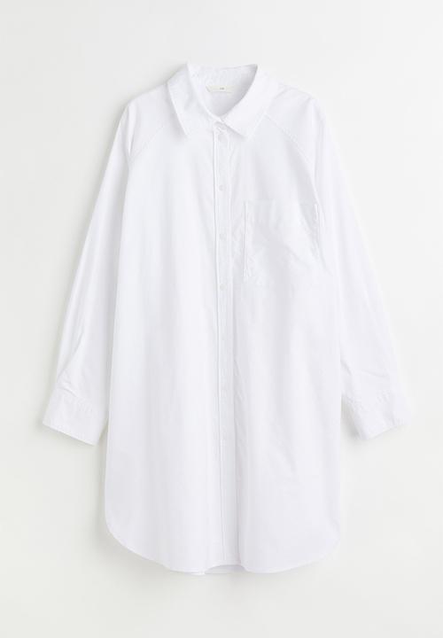 H&M - Oversized oxford shirt - white 