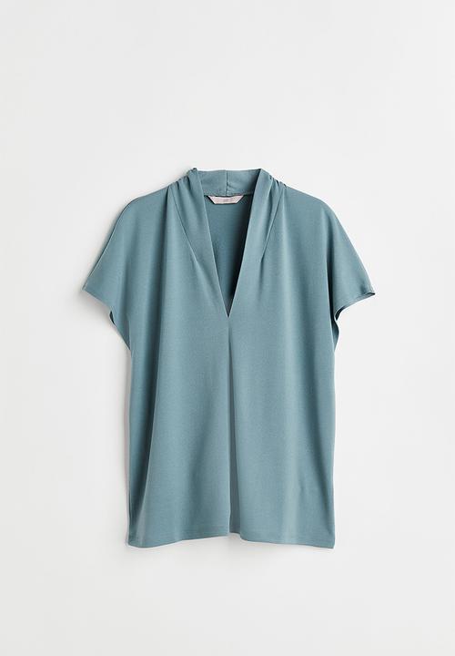 H&M - V-neck top - turquoise