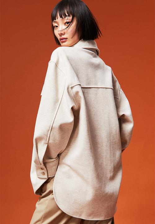 H&M - Oversized shacket - light beige