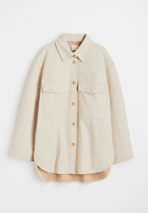 H&M - Oversized shacket - light beige