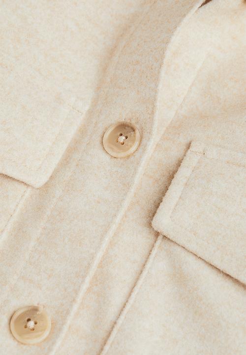 H&M - Oversized shacket - light beige