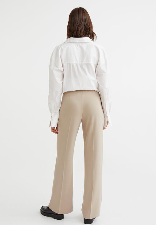 H&M - Wide trousers - light beige