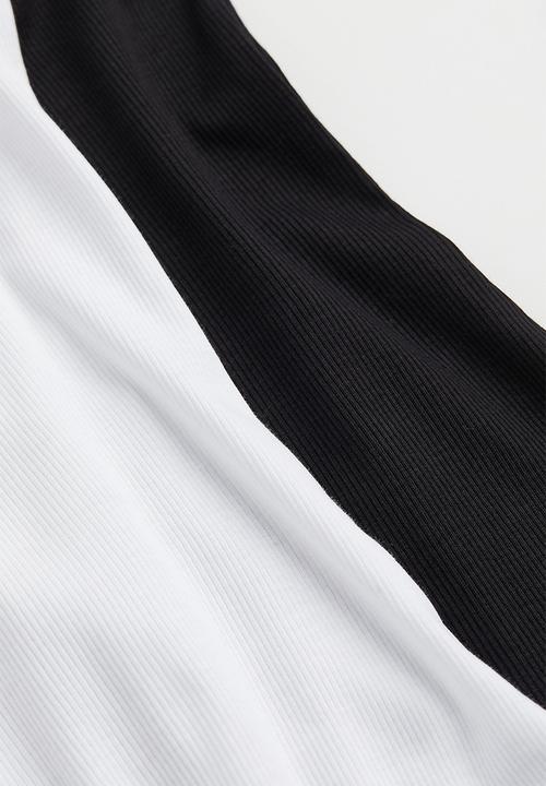 H&M - 2 Pack vest tops - black/white
