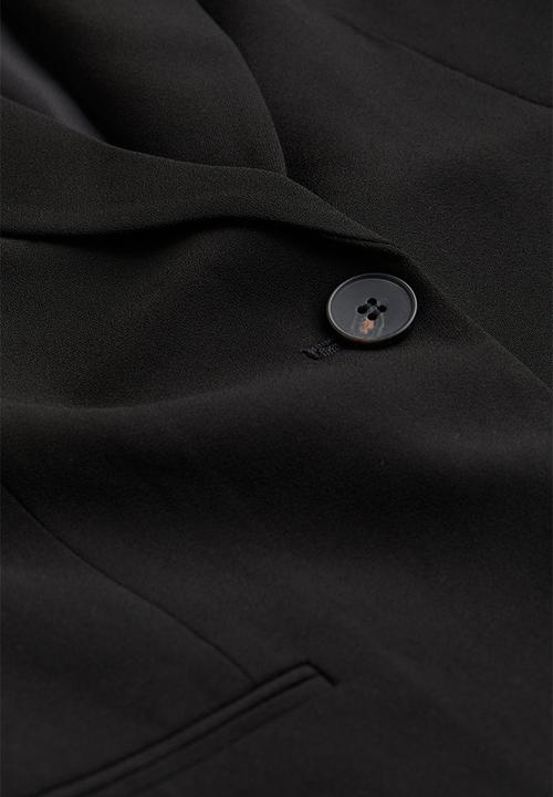 H&M - Gathered-sleeve jacket - black