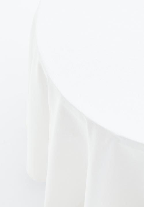 H&M - Round cotton tablecloth - white