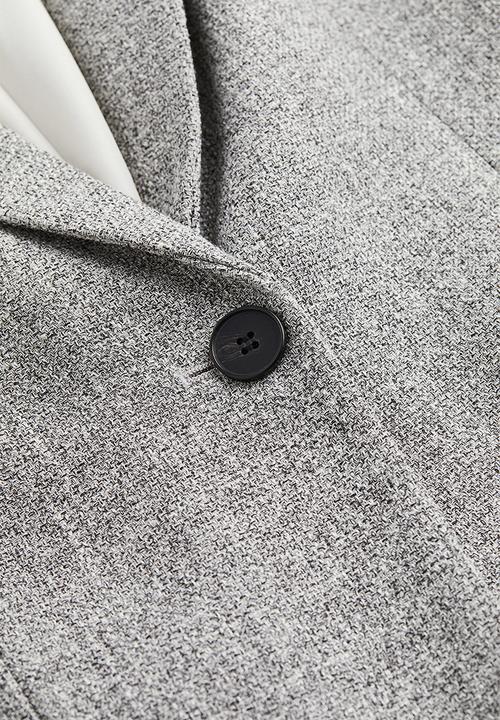H&M - Gathered-sleeve jacket - grey marl