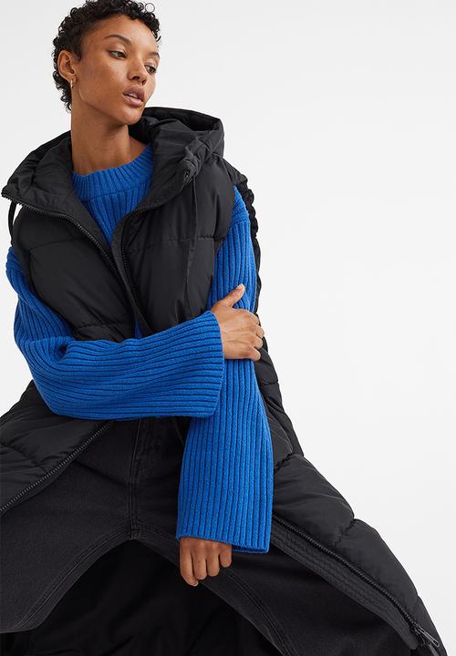 H&M - Hooded puffer gilet - black