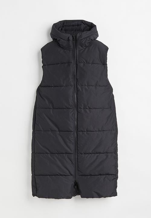 H&M - Hooded puffer gilet - black