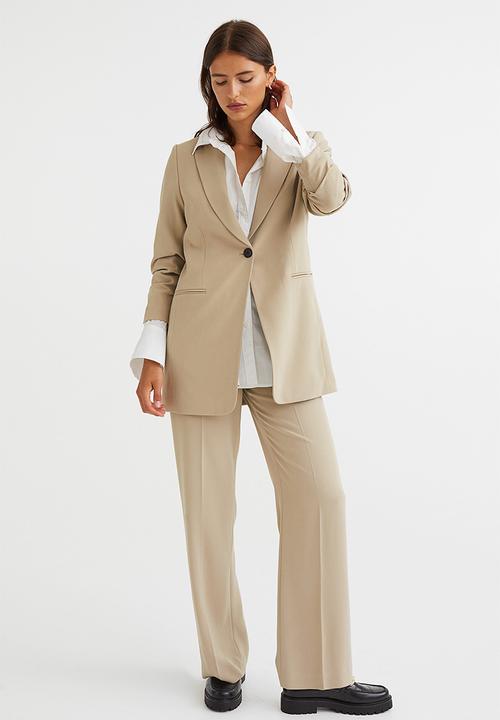 H&M - Gathered-sleeve jacket - beige