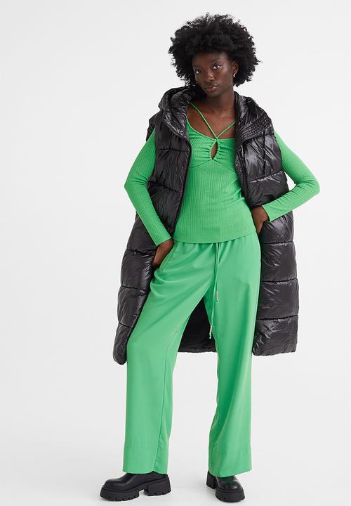 H&M - Hooded puffer gilet - black 