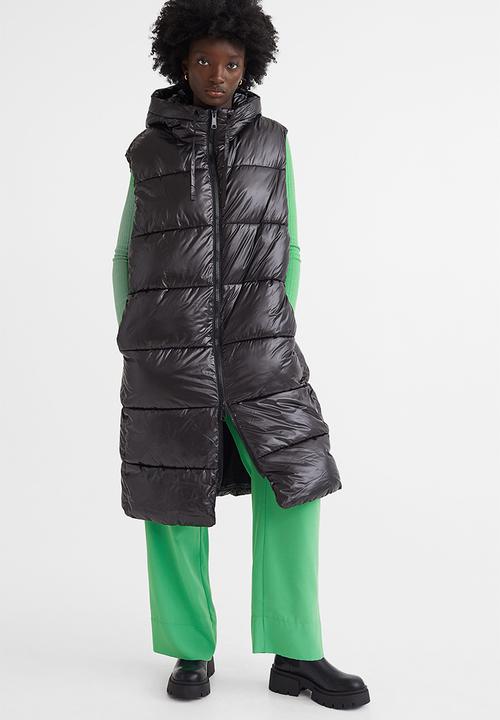 H&M - Hooded puffer gilet - black 