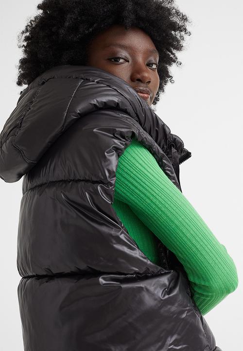 H&M - Hooded puffer gilet - black 