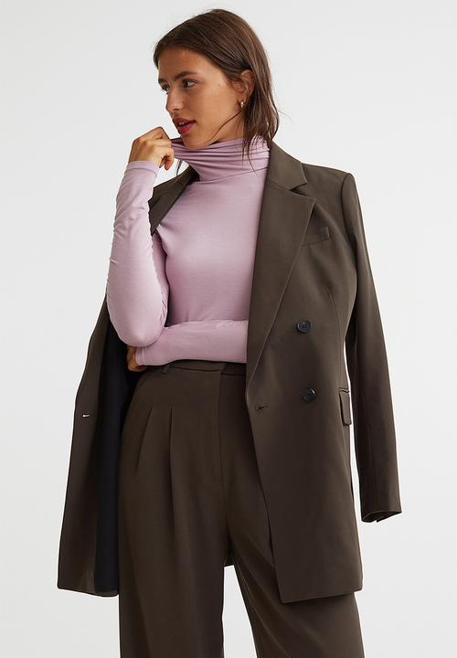 H&M - Polo-neck top - dusky pink