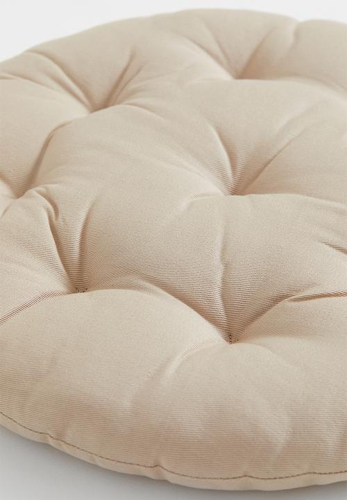 H&M - Round twill seat cushion - beige