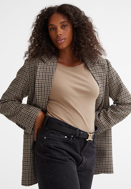 H&M - Ribbed jersey top - beige