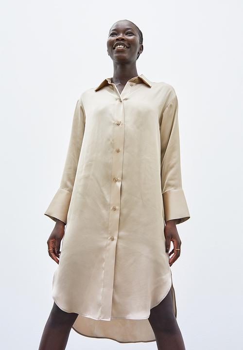 H&M - Oversized shirt dress - beige
