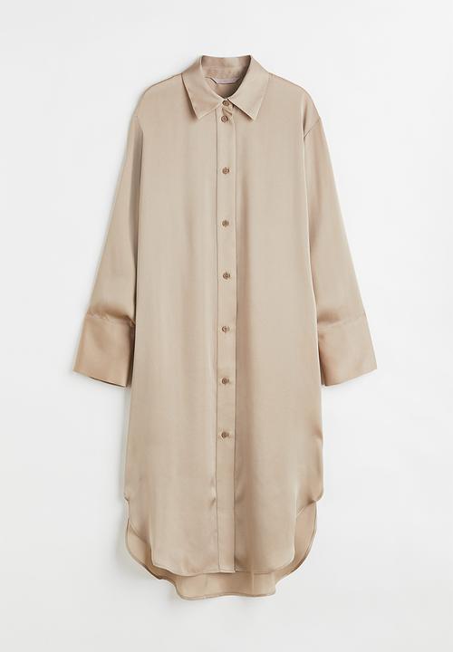 H&M - Oversized shirt dress - beige