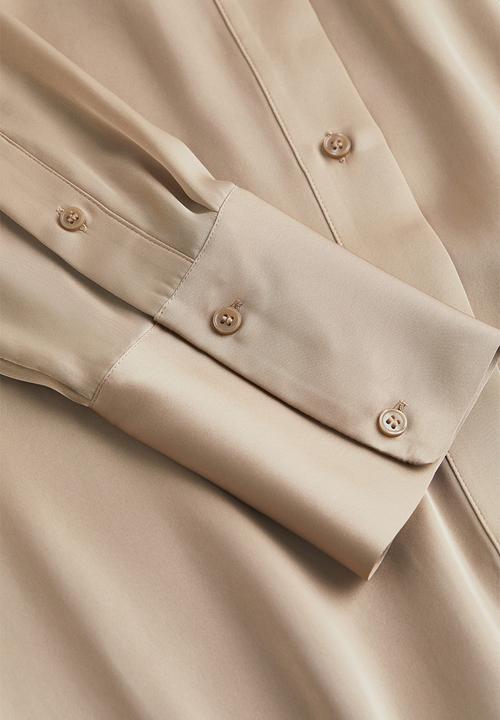 H&M - Oversized shirt dress - beige