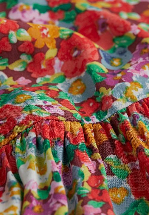 H&M - Patterned shirt dress - red/floral