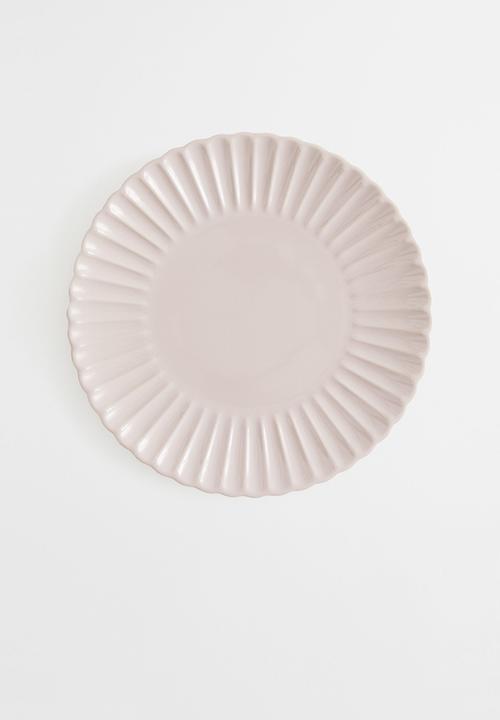 H&M - Stoneware plate - beige