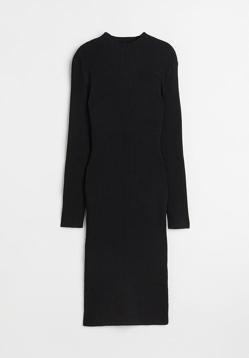 H&M - Rib-knit dress - black 