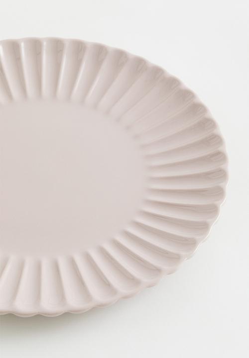 H&M - Stoneware plate - beige