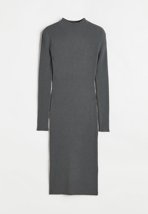 H&M - Rib-knit dress - dark grey