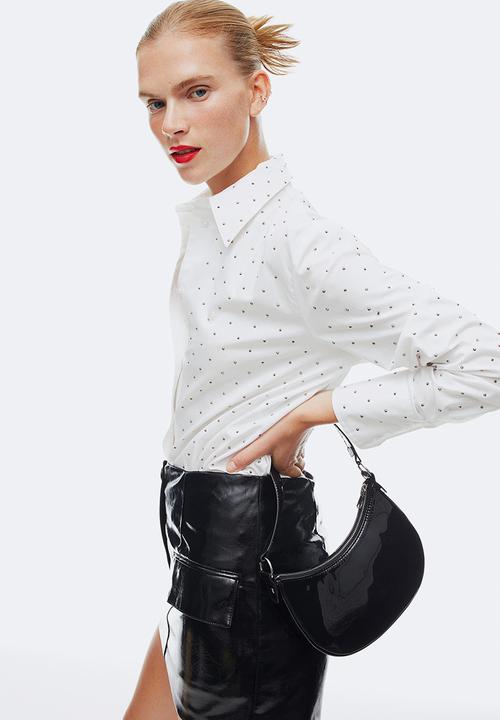 H&M - Stud-detail shirt - white/studs
