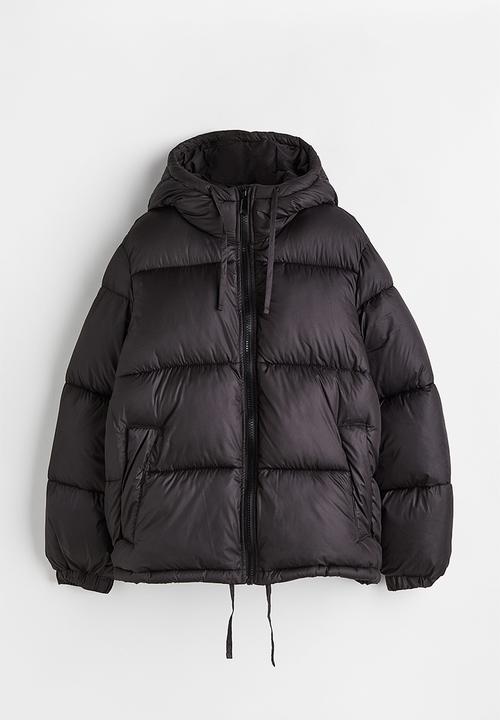 H&M - Hooded puffer jacket - black