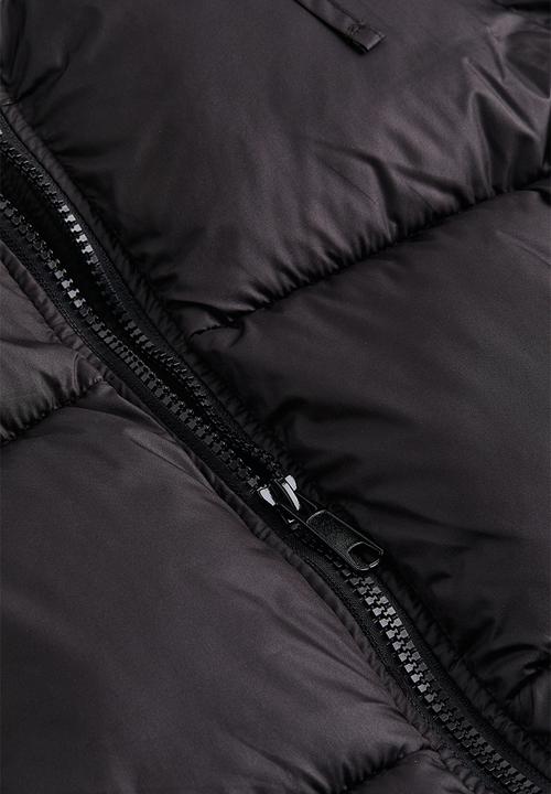 H&M - Hooded puffer jacket - black