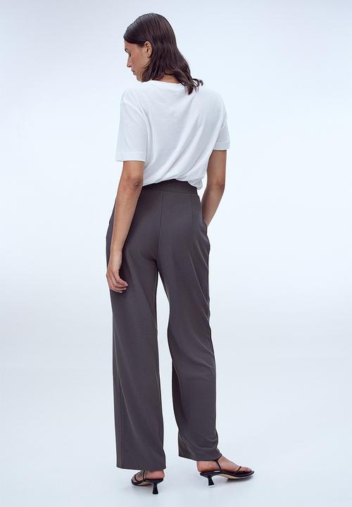H&M - High-waisted tailored trousers - dark grey