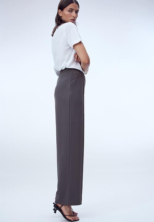 H&M - High-waisted tailored trousers - dark grey