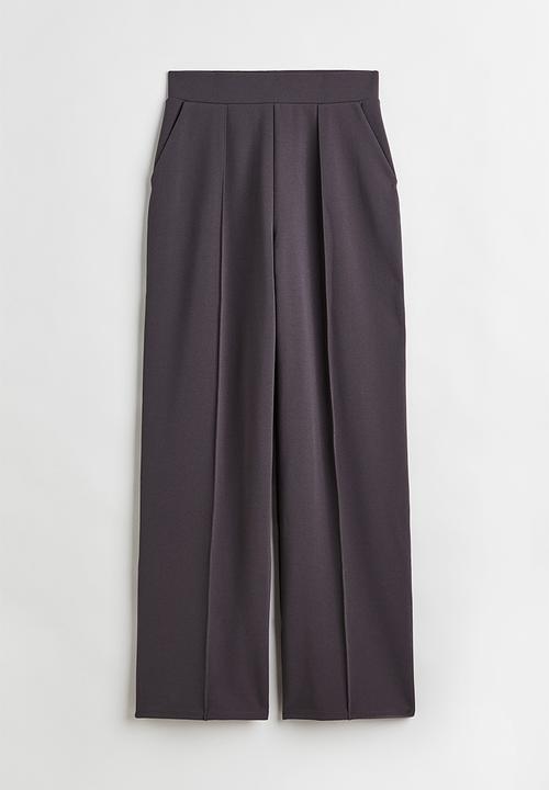 H&M - High-waisted tailored trousers - dark grey