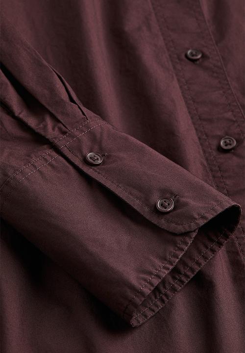 H&M - Oversized cotton shirt - dark brown
