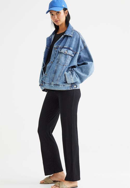 H&M - Mama ribbed trousers - black