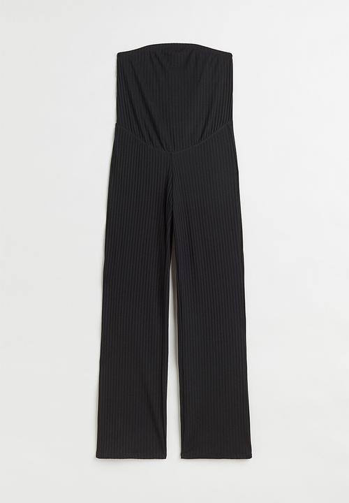 H&M - Mama ribbed trousers - black