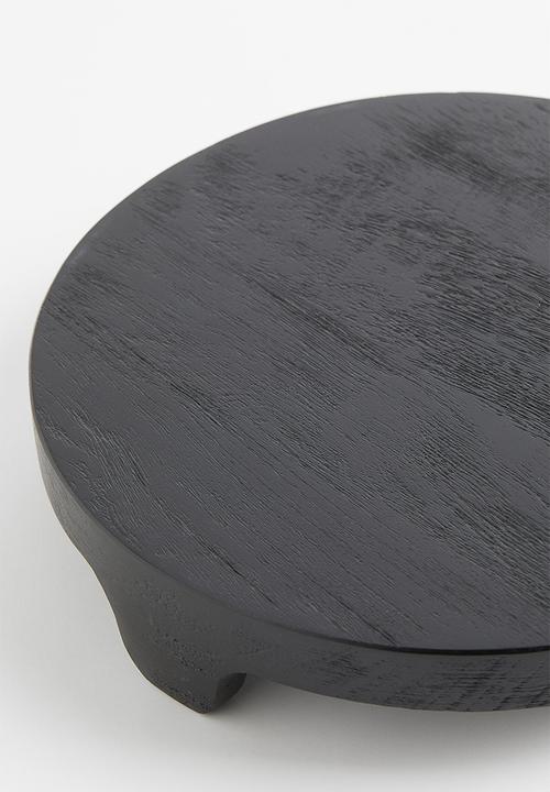 H&M - Round mango wood serving tray - black