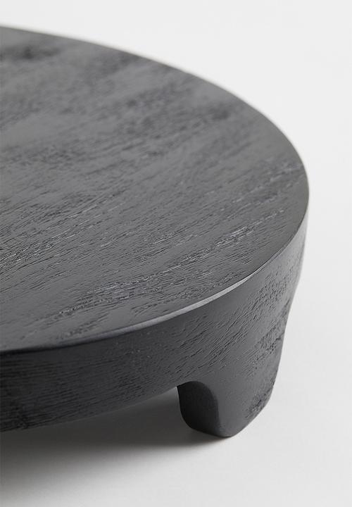 H&M - Round mango wood serving tray - black