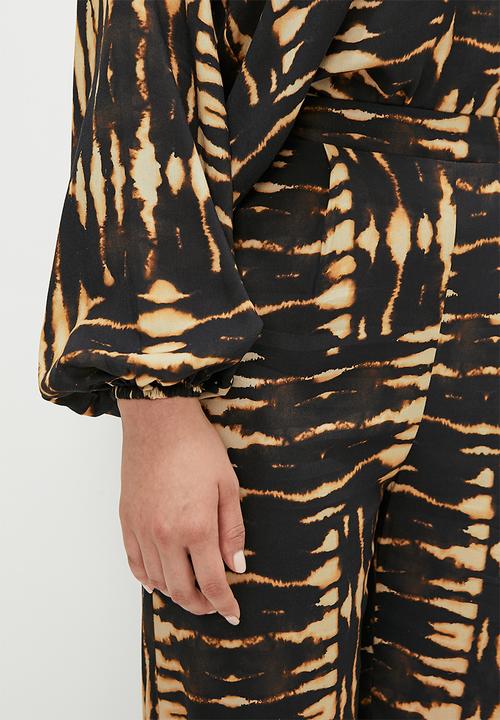 edit - V neck blouse - watercolour stripe mix