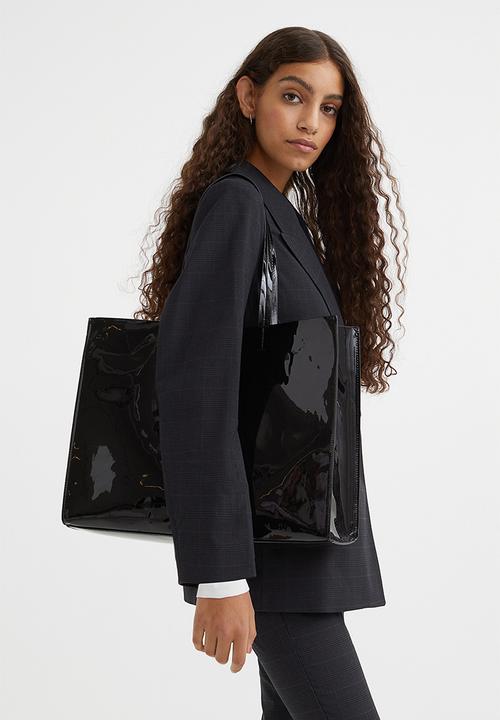 H&M - Double-breasted blazer - dark grey/checked