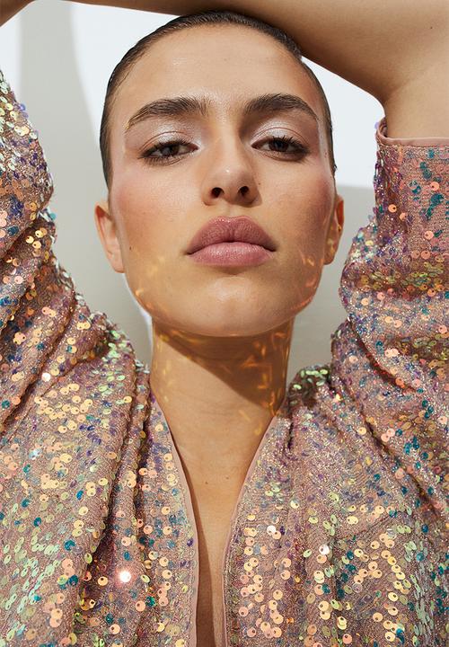 H&M - Glittery sequined dress - gold-coloured/sequins