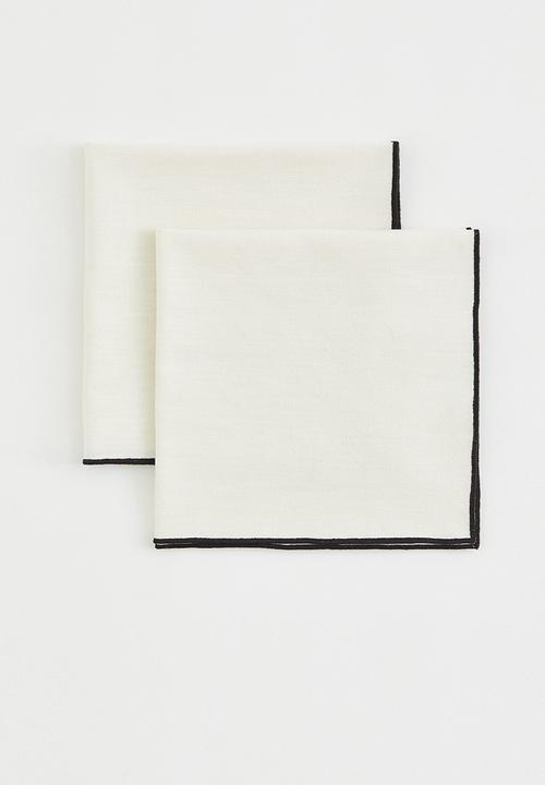 H&M - 2-pack linen-blend napkins - multi/white