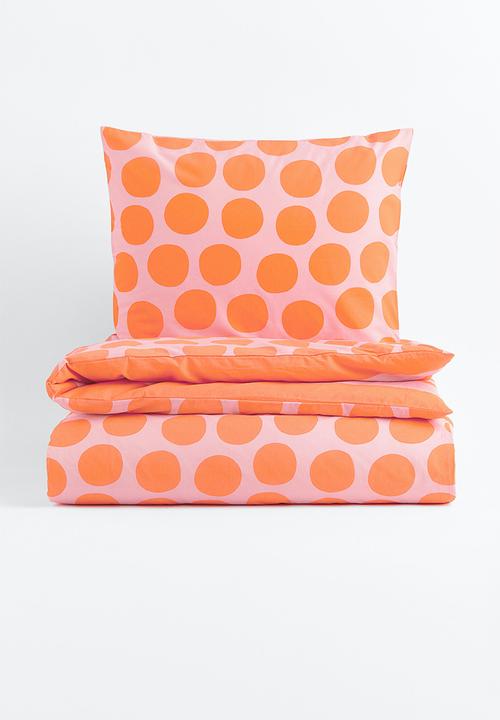 H&M - Patterned single duvet cover set - multi/pink
