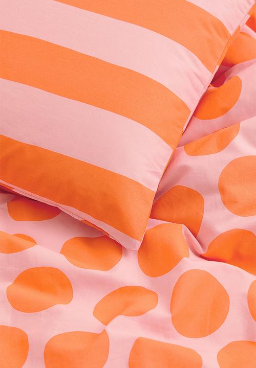 H&M - Patterned single duvet cover set - multi/pink