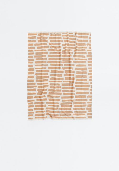 H&M - Jacquard-weave blanket - beige