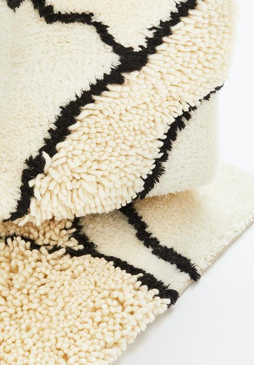 H&M - Tufted wool-blend rug - multi/white